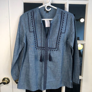J. Crew Chambray Top NWT